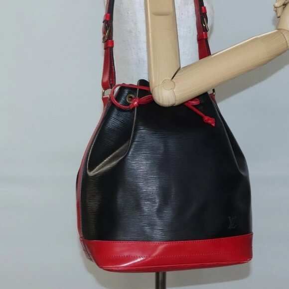 LOUIS VUITTON Epi Noe Shoulder Bag Bicolor Black Red M44017 LV Auth gh522 - Picture 1 of 16